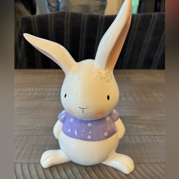 Bunny Cookie Jar - Canister by 10 Strawberry Street Lavender - Picture 4 of 8